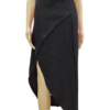 Elastic High Waist Front Wrap Midi Skirt - Image 5