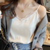 Elegant Lace Patchwork V neck Women Tank Tops - Image 2