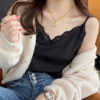 Elegant Lace Patchwork V neck Women Tank Tops - Image 6