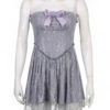 Strapless Frill Off Shoulder Sexy Lace Dress - Image 4