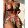 Women Swimwear Three pieces Bikini Set - Image 7