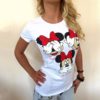 Three Mickey Mouse Print Women T Shirt