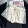 Women Summer Casual Solid Drawstring shorts