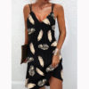 Feather Printed Mini Sling Dress - Image 8