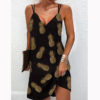 Feather Printed Mini Sling Dress - Image 10