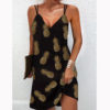 Feather Printed Mini Sling Dress - Image 5