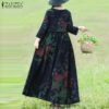 Vintage Floral Midi Dress - Image 2
