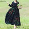 Vintage Floral Midi Dress