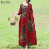Vintage Floral Midi Dress - Image 5