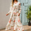 Summer Casual O Neck Long Sleeve Dress - Image 7