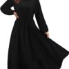Summer Casual O Neck Long Sleeve Dress - Image 24