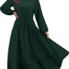 Summer Casual O Neck Long Sleeve Dress - Image 25