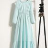 Summer Casual O Neck Long Sleeve Dress - Image 29