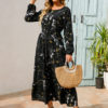 Summer Casual O Neck Long Sleeve Dress - Image 9