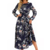 Summer Casual O Neck Long Sleeve Dress - Image 15