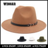 French Style Wide Brim Fedora Hat For Women - Image 2