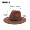 French Style Wide Brim Fedora Hat For Women - Image 4