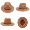 French Style Wide Brim Fedora Hat For Women - Image 6