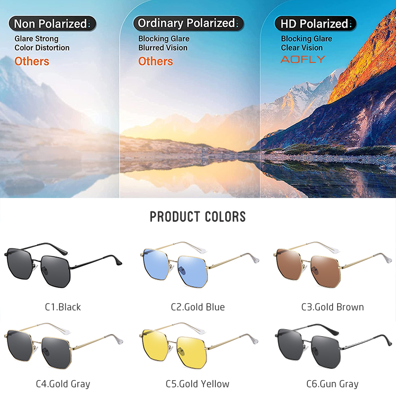 Square Polarized Sunglasses For Women - Image 3