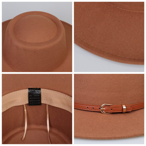 Women's Hat High Quality Fedoras Man Hat Ladies - Image 2