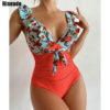 Ruffle One Piece Swimsuit For Women