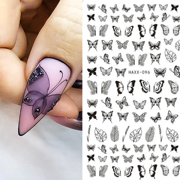 1 Sheet Blue Butterfly 3d Nail Stickers - Image 21