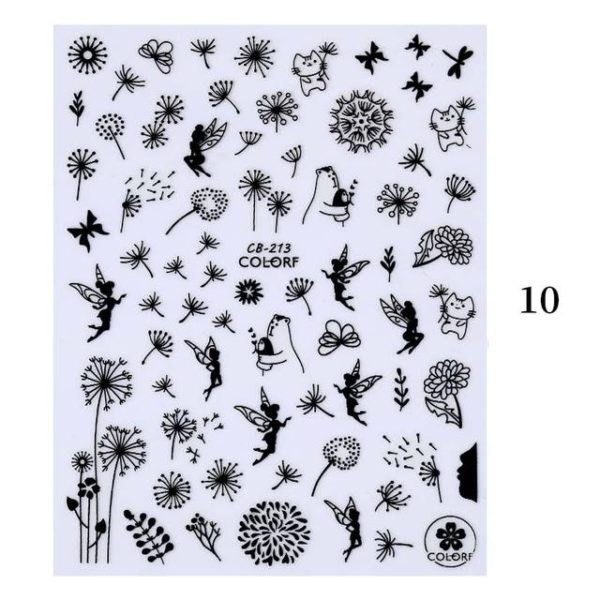 1 Sheet Blue Butterfly 3d Nail Stickers - Image 39