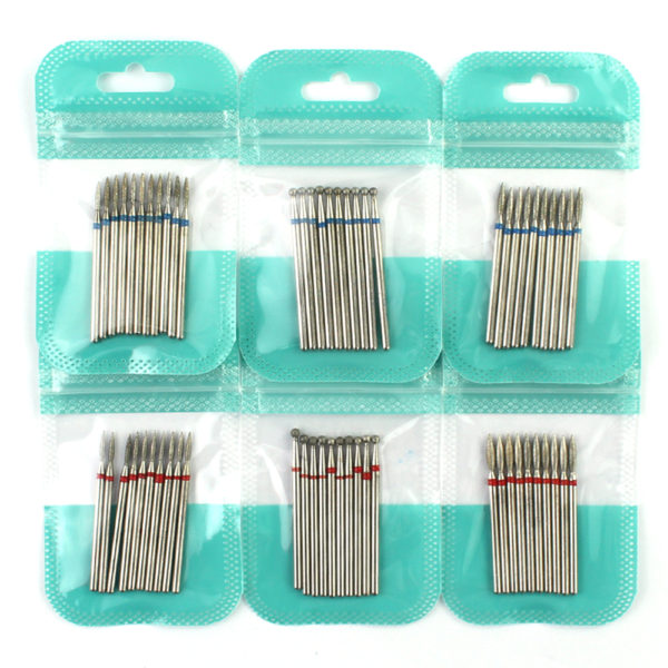 10pcs Diamond Milling Cutter - Nail Drill Accessories & Bits