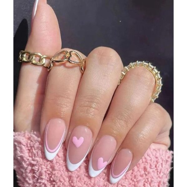 24Pcs/Box Charming Pink Flame False Nails - Image 47