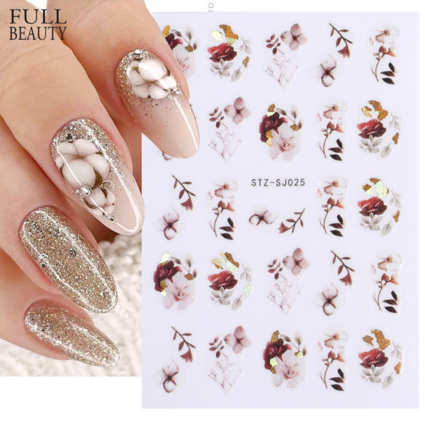 Cotton 3D Nail Stickers