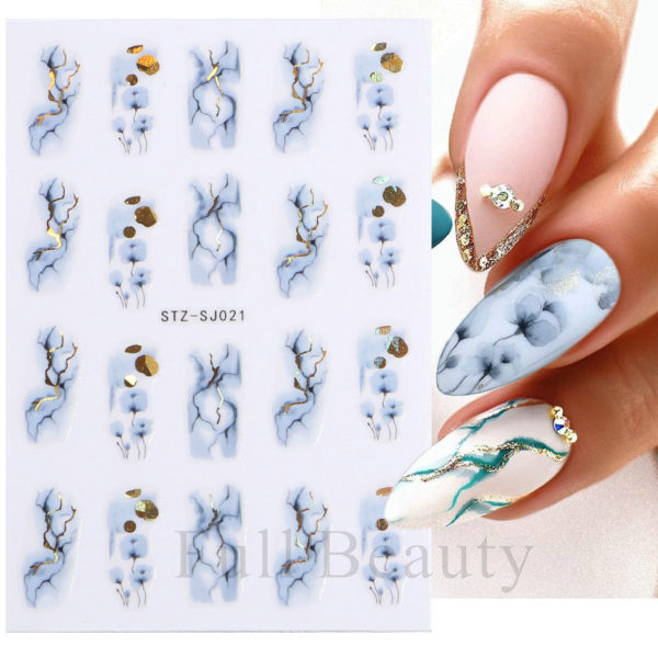 Geometric Lines Nails Stickers - Image 2