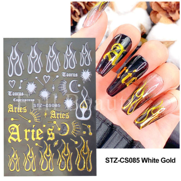 Geometric Lines Nails Stickers - Image 29