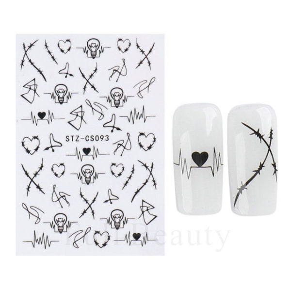 Geometric Lines Nails Stickers - Image 32