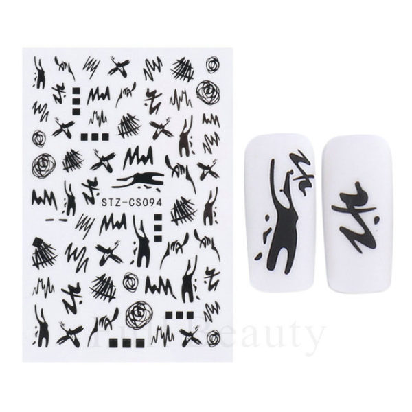 Geometric Lines Nails Stickers - Image 33