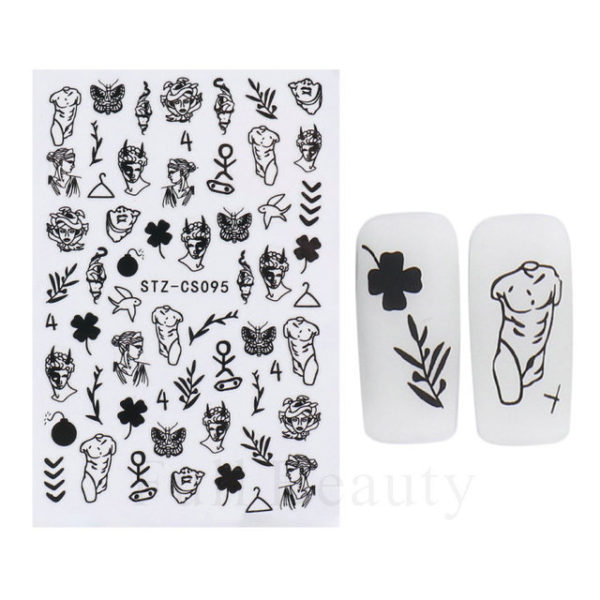 Geometric Lines Nails Stickers - Image 34